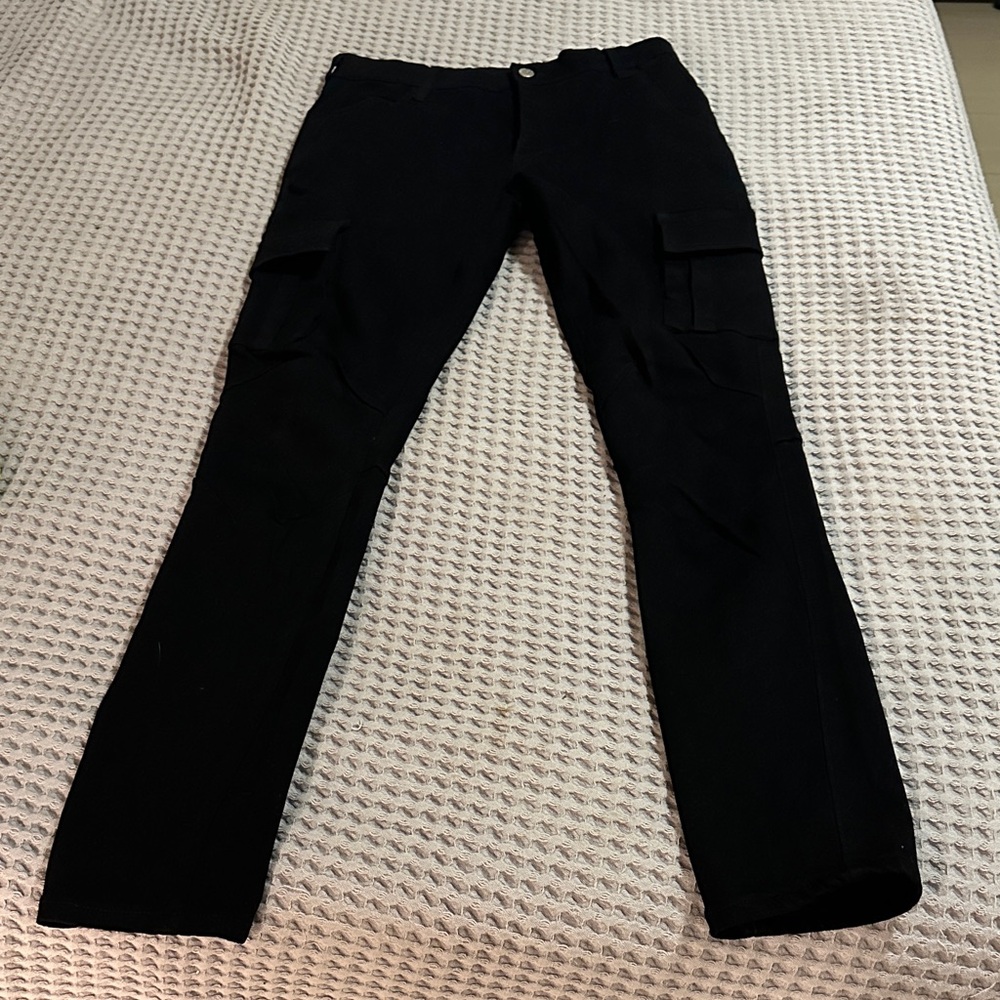 Hungson Black skinny Cargo Pants